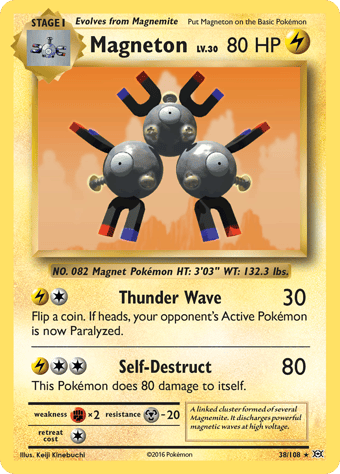 Magneton Evolutions Pokemon Card