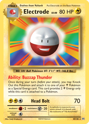Electrode Evolutions Pokemon Card