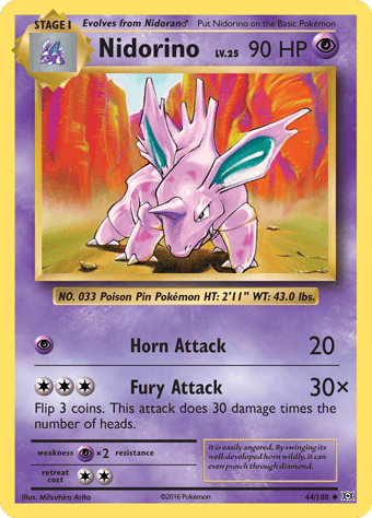 Nidorino Evolutions Pokemon Card