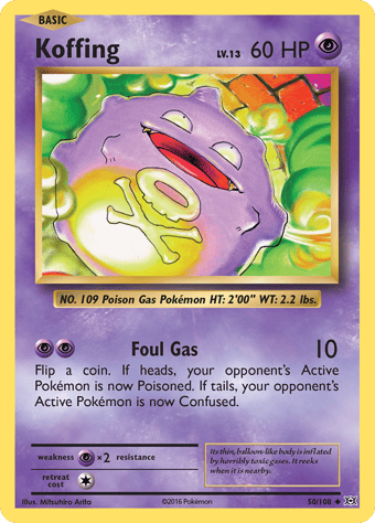 Koffing Evolutions Pokemon Card