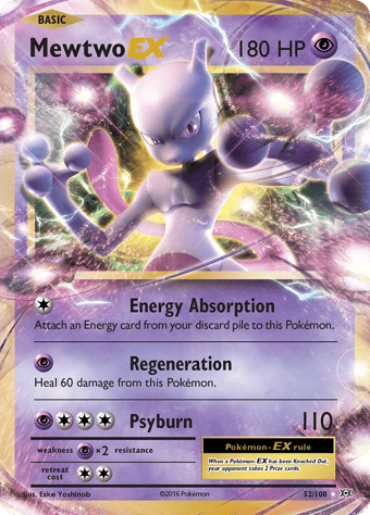 Mewtwo-EX Evolutions Pokemon Card