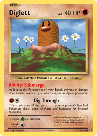 Diglett Evolutions Pokemon Card