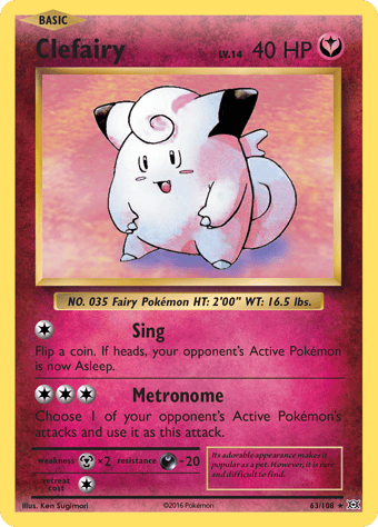 Clefairy Evolutions Pokemon Card