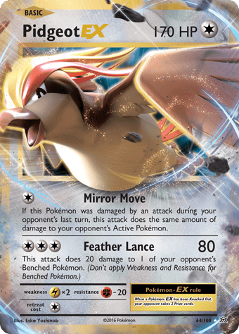 Pidgeot-EX Evolutions Pokemon Card