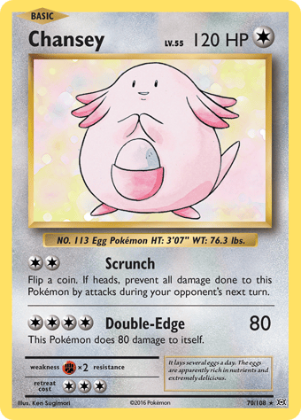 Chansey Evolutions Pokemon Card