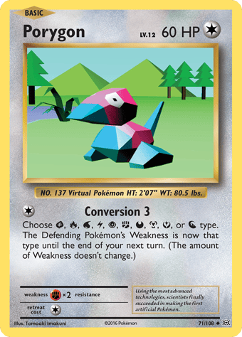 Porygon Evolutions Pokemon Card