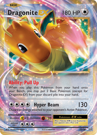 Dragonite-EX Evolutions Pokemon Card