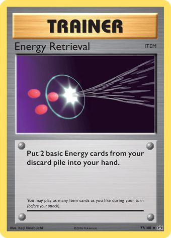 Energy Retrieval Evolutions Pokemon Card