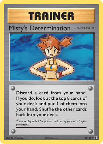 Misty's Determination Evolutions Pokemon Card