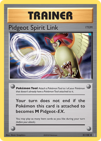 Pidgeot Spirit Link Evolutions Pokemon Card