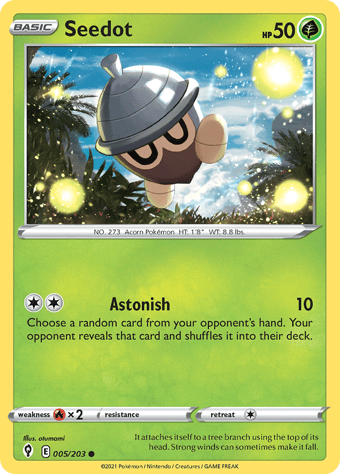Seedot Evolving Skies Pokemon Card