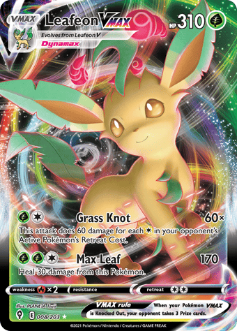 Leafeon VMAX Evolving Skies Pokemon Card
