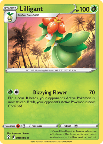 Lilligant Evolving Skies Pokemon Card