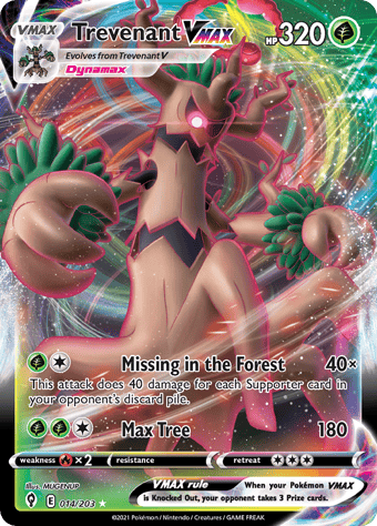 Trevenant VMAX Evolving Skies Pokemon Card