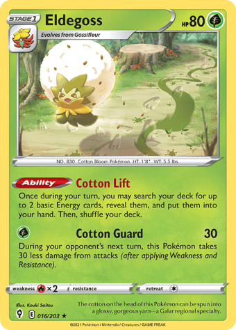 Eldegoss Evolving Skies Pokemon Card