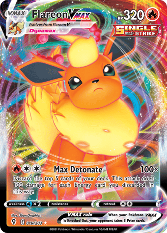 Flareon VMAX Evolving Skies Pokemon Card
