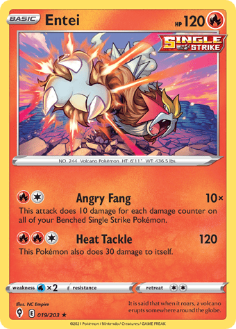 Entei Evolving Skies Pokemon Card