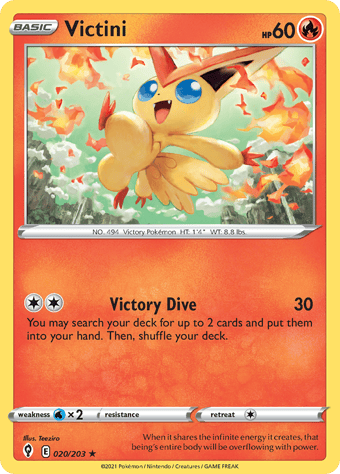 Victini Evolving Skies Pokemon Card