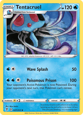 Tentacruel Evolving Skies Pokemon Card