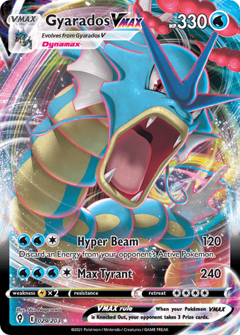Gyarados VMAX Evolving Skies Pokemon Card