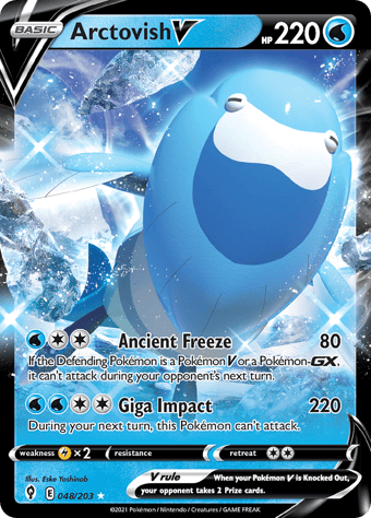 Arctovish V Evolving Skies Pokemon Card