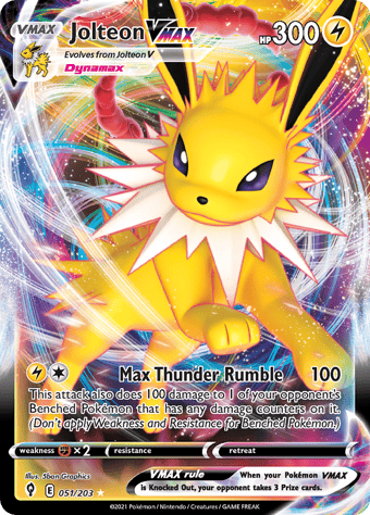 Jolteon VMAX Evolving Skies Pokemon Card
