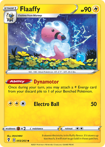 Flaaffy Evolving Skies Pokemon Card