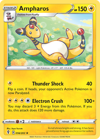 Ampharos Evolving Skies Pokemon Card