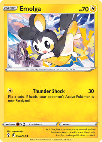 Emolga Evolving Skies Pokemon Card
