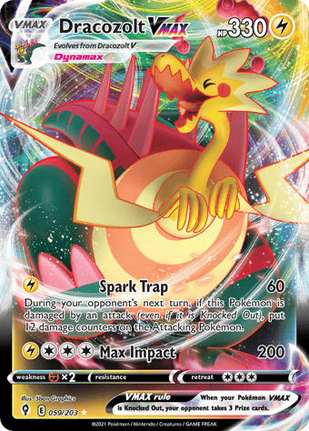 Dracozolt VMAX Evolving Skies Pokemon Card