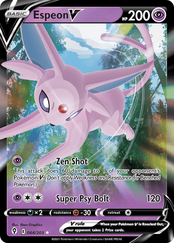 Espeon V Evolving Skies Pokemon Card