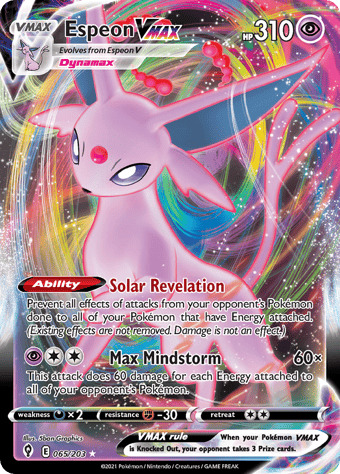Espeon VMAX Evolving Skies Pokemon Card