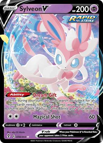 Sylveon V Evolving Skies Pokemon Card