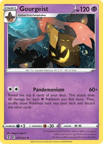 Gourgeist Evolving Skies Pokemon Card