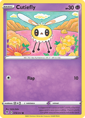 Cutiefly McDonald's 2022 Pokemon Card