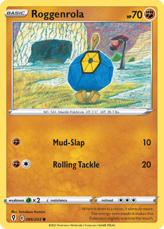 Roggenrola Evolving Skies Pokemon Card
