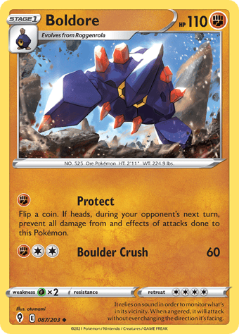 Boldore Evolving Skies Pokemon Card