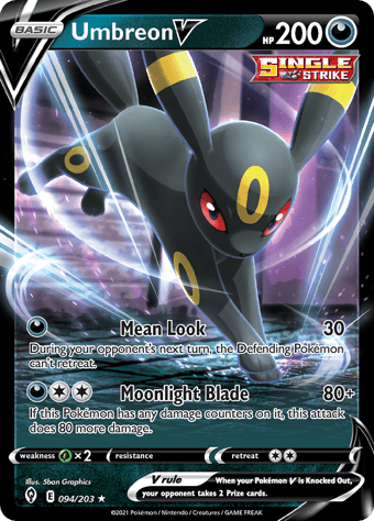 Umbreon V Evolving Skies Pokemon Card