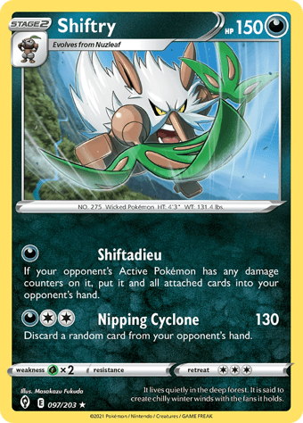 Shiftry Evolving Skies Pokemon Card