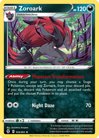 Zoroark Evolving Skies Pokemon Card
