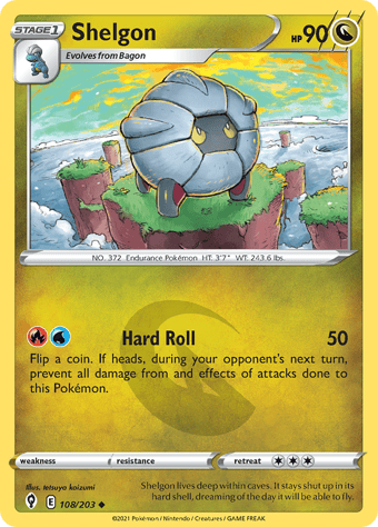 Shelgon Evolving Skies Pokemon Card