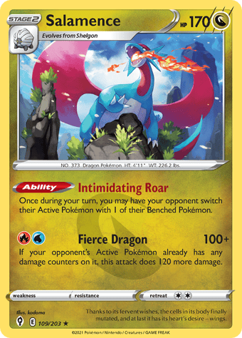 Salamence Evolving Skies Pokemon Card