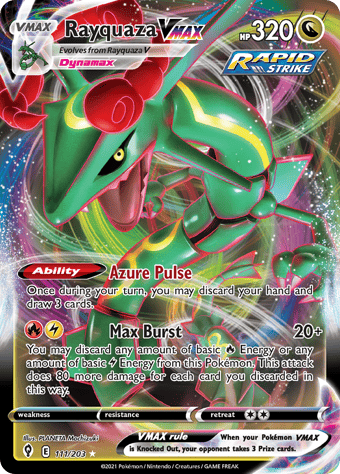 Rayquaza VMAX Evolving Skies Pokemon Card