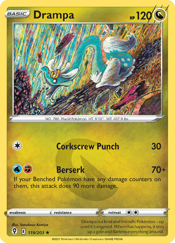 Drampa Evolving Skies Pokemon Card