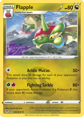 Flapple Evolving Skies Pokemon Card