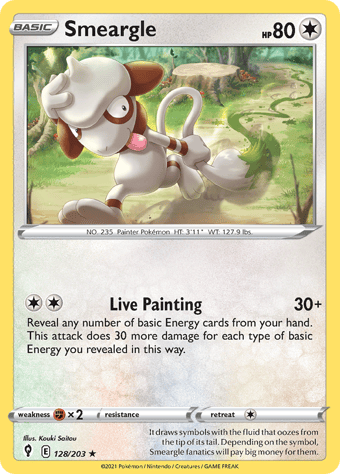 Smeargle Evolving Skies Pokemon Card