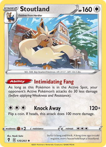 Stoutland Evolving Skies Pokemon Card