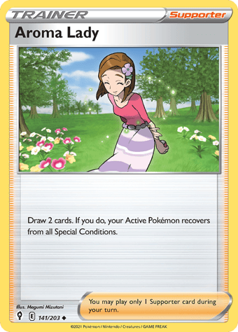 Aroma Lady Evolving Skies Pokemon Card