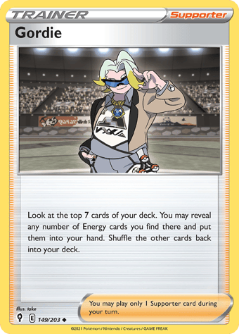 Gordie Evolving Skies Pokemon Card