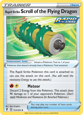 Rapid Strike Scroll of the Flying Dragon Evolving Skies Pokemon Card